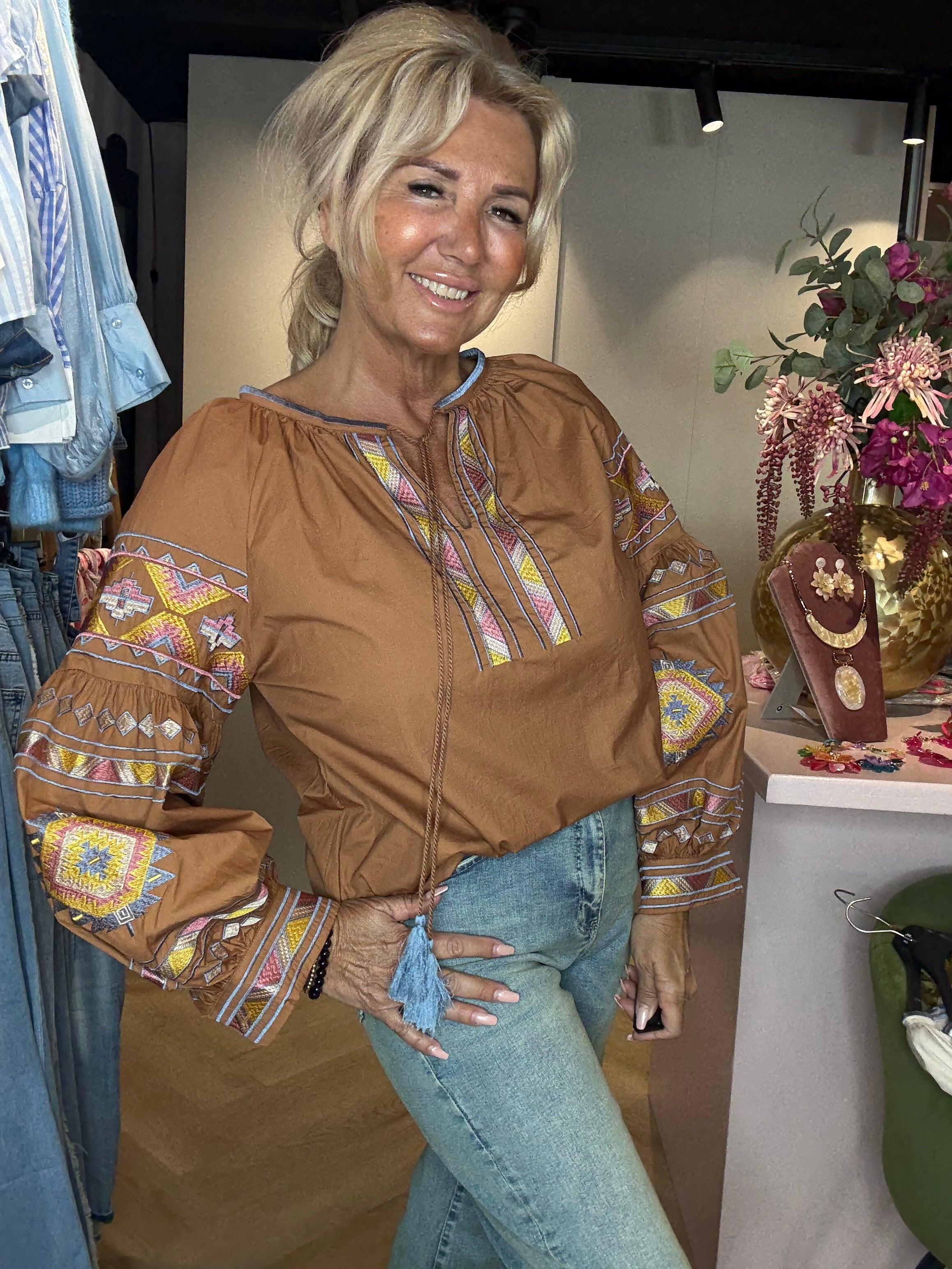Blouse Ibiza Treasure Bruin